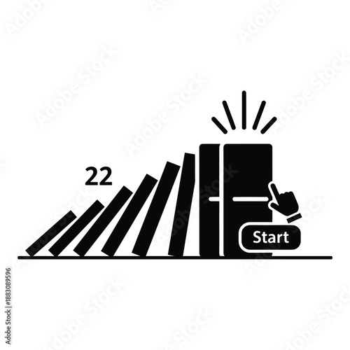 Starting a new journey isolated on white background, Vector