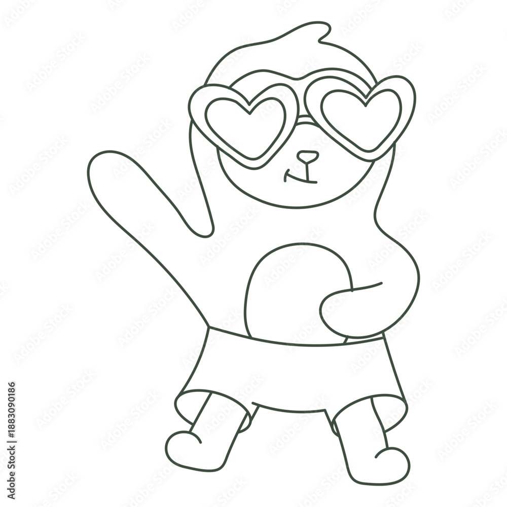 Obraz premium Dancing sloth stroke