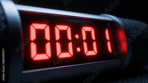 Digital Countdown Timer Close Up