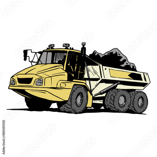 Heavy duty truck vector