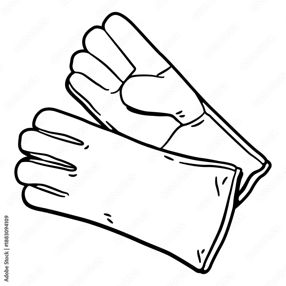 Obraz premium Welding gloves stroke design