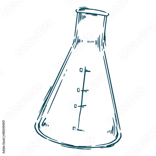 Erlenmeyer flask for scientific work