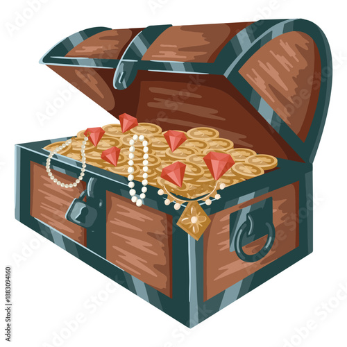 Chest with wonderful jewels