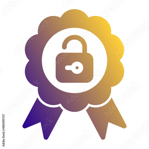Exclusive Unlock Icon from Cyber Monday Icon Collection (Solid Gradient Style)