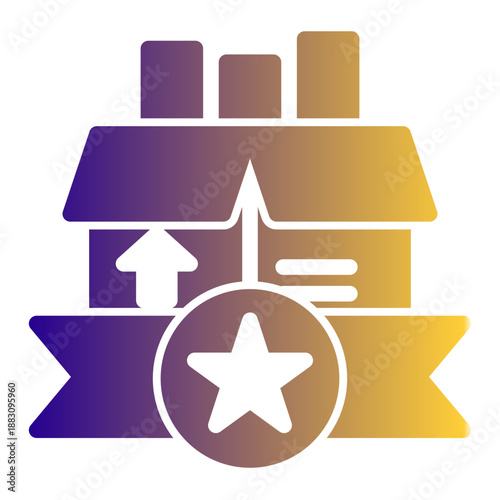 Festive Present Icon from Cyber Monday Icon Collection (Solid Gradient Style)