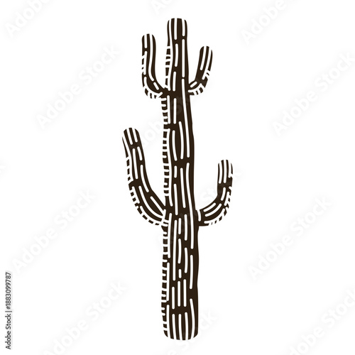 Wild west cactus plant cut out