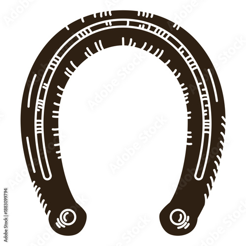 Wild west black horseshoe cut out