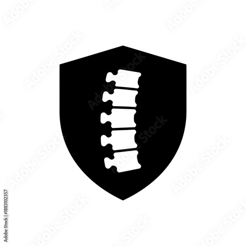 Spine Protection Shield Icon