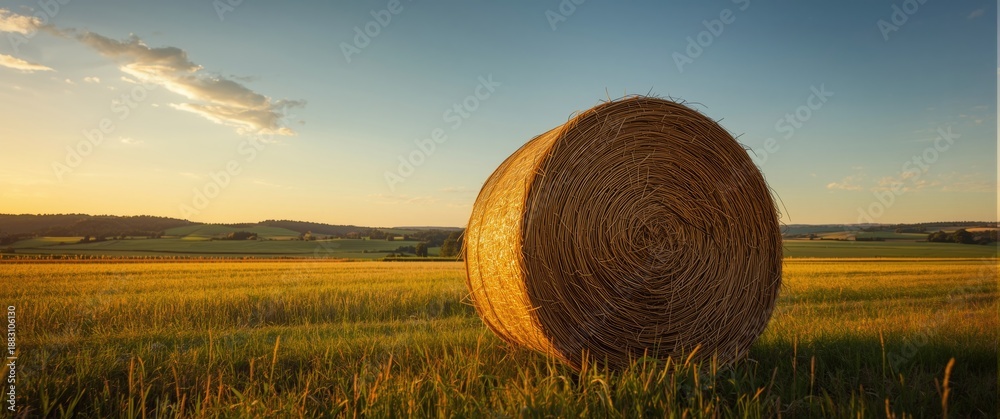 Fototapeta premium Hay bale detailed shot