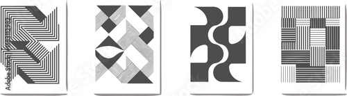 Four Rectangular Patterns with Geometric rectangle