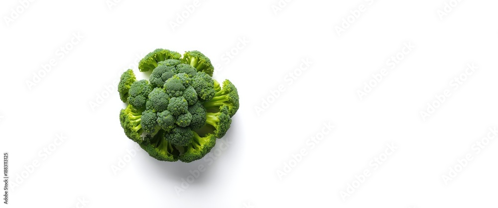 Fototapeta premium Isolated group of steamed broccoli on white background