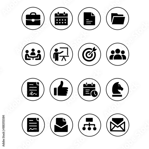Business productivity and creative growth character set