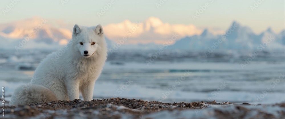 Obraz premium Arctic Fox Sightings in Southern Spitsbergen