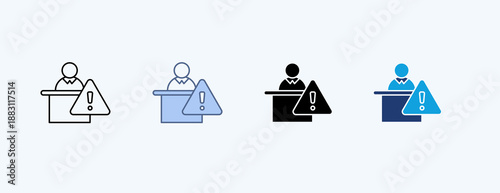 Crisis Management Multiple Icon Illustration Vector