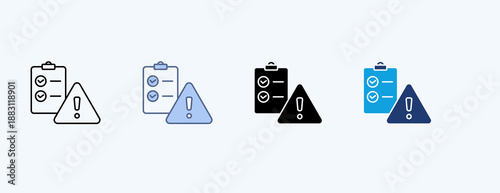Risk Evaluation Multiple Icon Illustration Vector