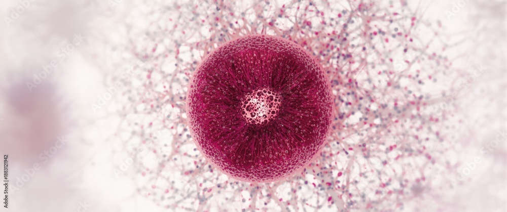 Fototapeta premium Lymphadenitis caused by M. tuberculosis in human lymph nodes