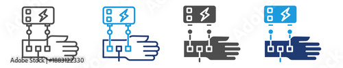 electrotherapy  icon set multiple style
