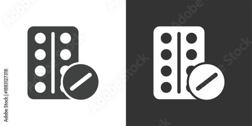 Medicine Tablets and Pills icon. Solid glyph series icon