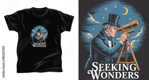 Astronomy graphic vector t shirt design print