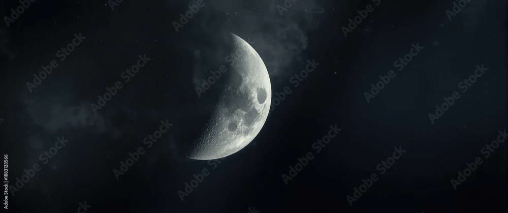 Fototapeta premium Background of Half Moon