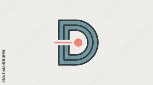  D typography, D letter, D logo