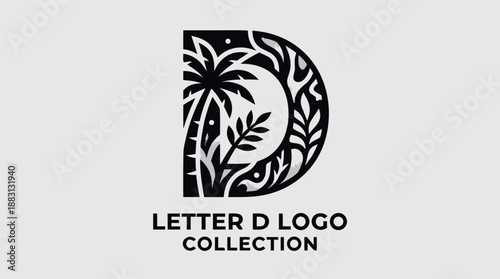  D typography, D letter, D logo