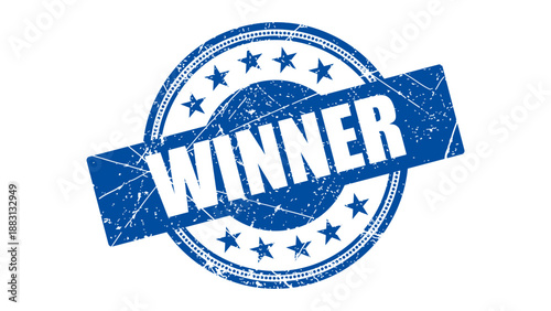 Winner stamp with grunge texture