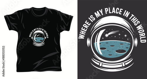 Astronomy graphic vector t shirt design print