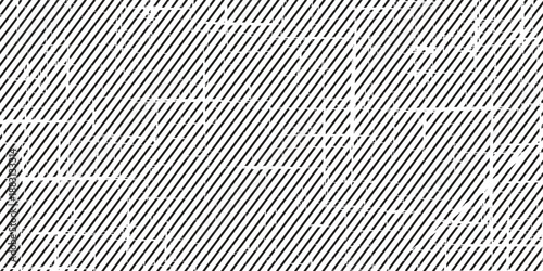 Vector Black and white squared pixels. Abstract glitchy 8 bit video game backdrop. Vector comic bitmap dither screen tone overlay. Vector