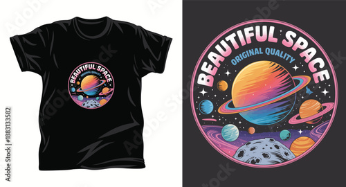 Astronomy graphic vector t shirt design print