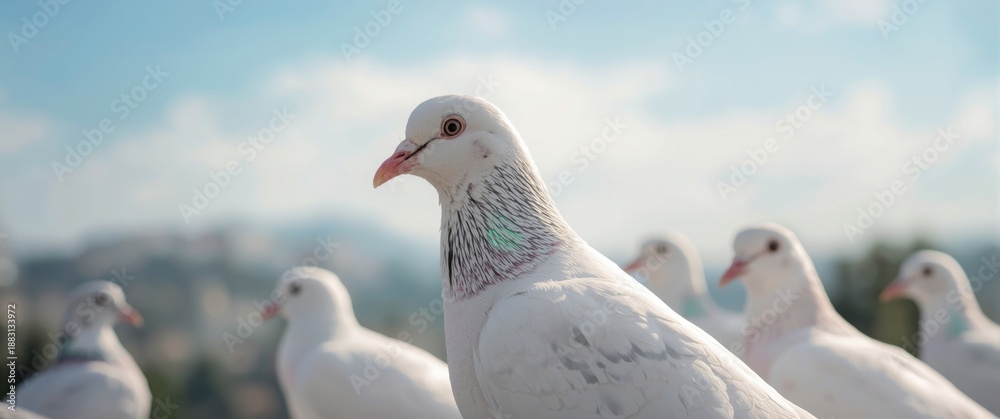 Fototapeta premium Italy's Comacchio pigeons