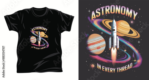 Astronomy graphic vector t shirt design print