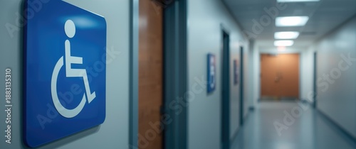 Signage Indicating Accessible Restroom