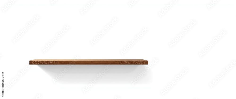 Obraz premium Carved wooden shelving for books or items against a white backdrop
