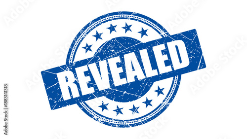 Revealed stamp with grunge texture