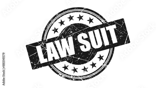 Law suit stamp with grunge texture