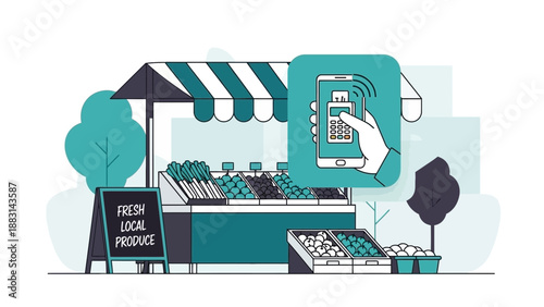Modern Farmer's Market: Seamless Payment Technology for Fresh Local Produce Sales