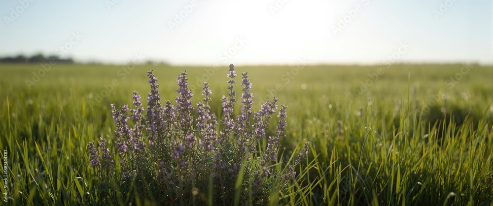 Obraz premium Wild flowering thyme: Thymus vulgaris or common thyme