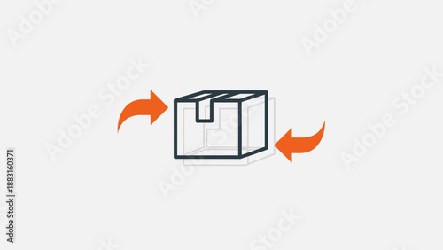 Shipping Logistics Illustration Depicting Delivery Process With Arrows and Package