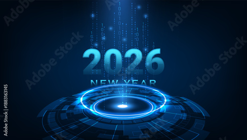 Artificial Intelligence AI human head silhouette with binary code and digital interface. Vector eps10.