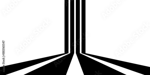 Abstract perspective line wave stripes with 3d dimensional effect. vector ilustration. eps 10