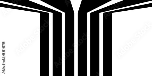 Abstract perspective line wave stripes with 3d dimensional effect. vector ilustration. eps 10