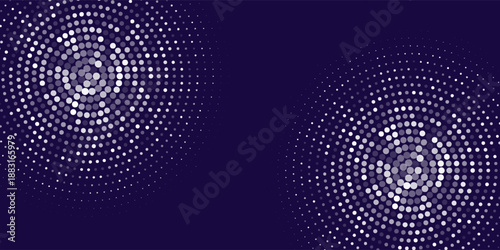 Modern abstract background. Halftone dots in circle form. Round logo. Vector dotted frame.