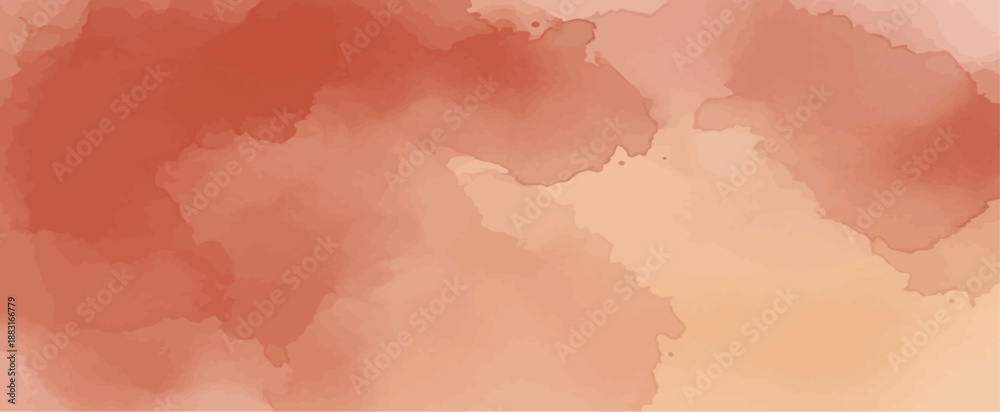 Obraz premium Abstract Terracotta Watercolor Vector Background Artistic Earth Tones Wash Texture Burnt Orange and Peach Gradient