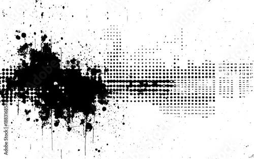 Monochrome Halftone Noise Texture