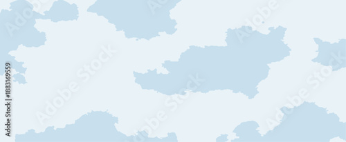 Light blue abstract cloud or organic blob shape background pattern, soft and seamless vector illustration for minimal design