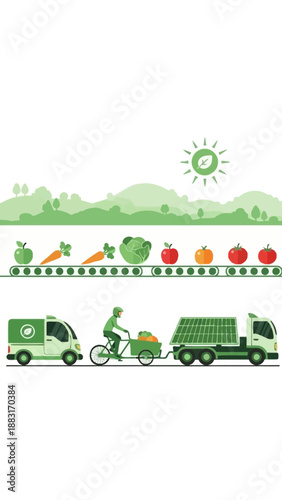 Sustainable Food Production: From Farm to Eco-Friendly Transportation and Distribution