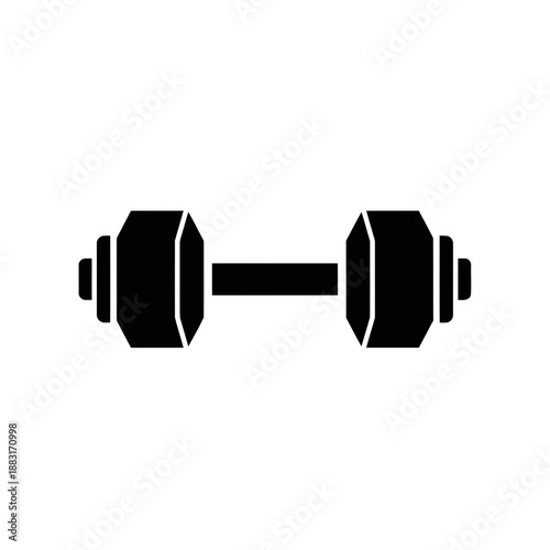 Simple Dumbbell Icon for Gym and Weight Training