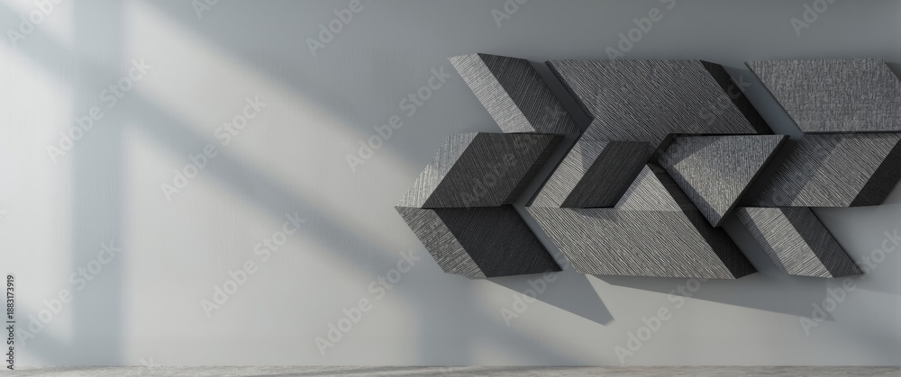 Fototapeta premium Modern fabric acoustic panel background featuring pattern and soundproof texture