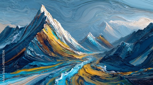 mountain landscape with hiking trail. beautiful view for wallpaper concept